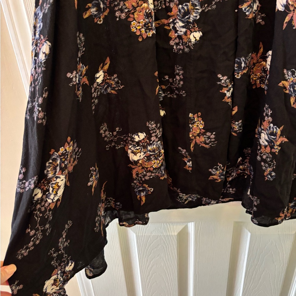 Free People Floral Black Sleeveless Dress Size Large BWOT - Picture 6 of 11